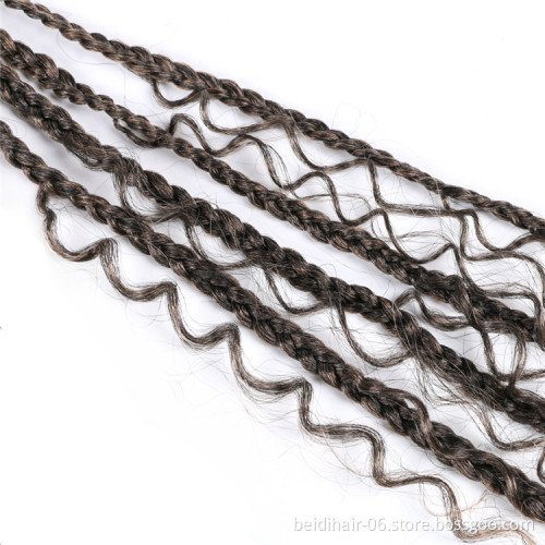 Box Braids River Crochet Hair with Loose Curly Ends Goddess Box Braids with Mermaid Waves 18inch 22inch 24inch
